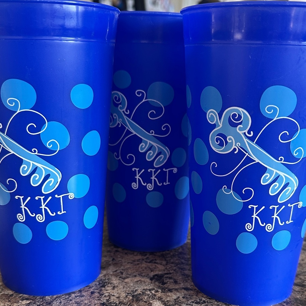 KKG Blue Decorative Cups-  Set of 3